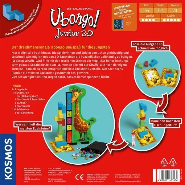 Ubongo Junior 3-D - Der tierische Bauspaß