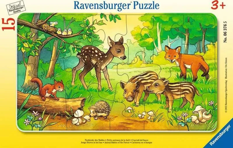 Tierkinder des Waldes – Ravensburger Kinderpuzzle mit 15 Teilen