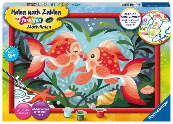 Malen nach Zahlen - Verliebte Fische
