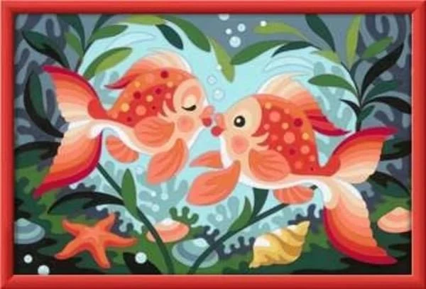 Malen nach Zahlen - Verliebte Fische