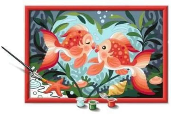 Malen nach Zahlen - Verliebte Fische