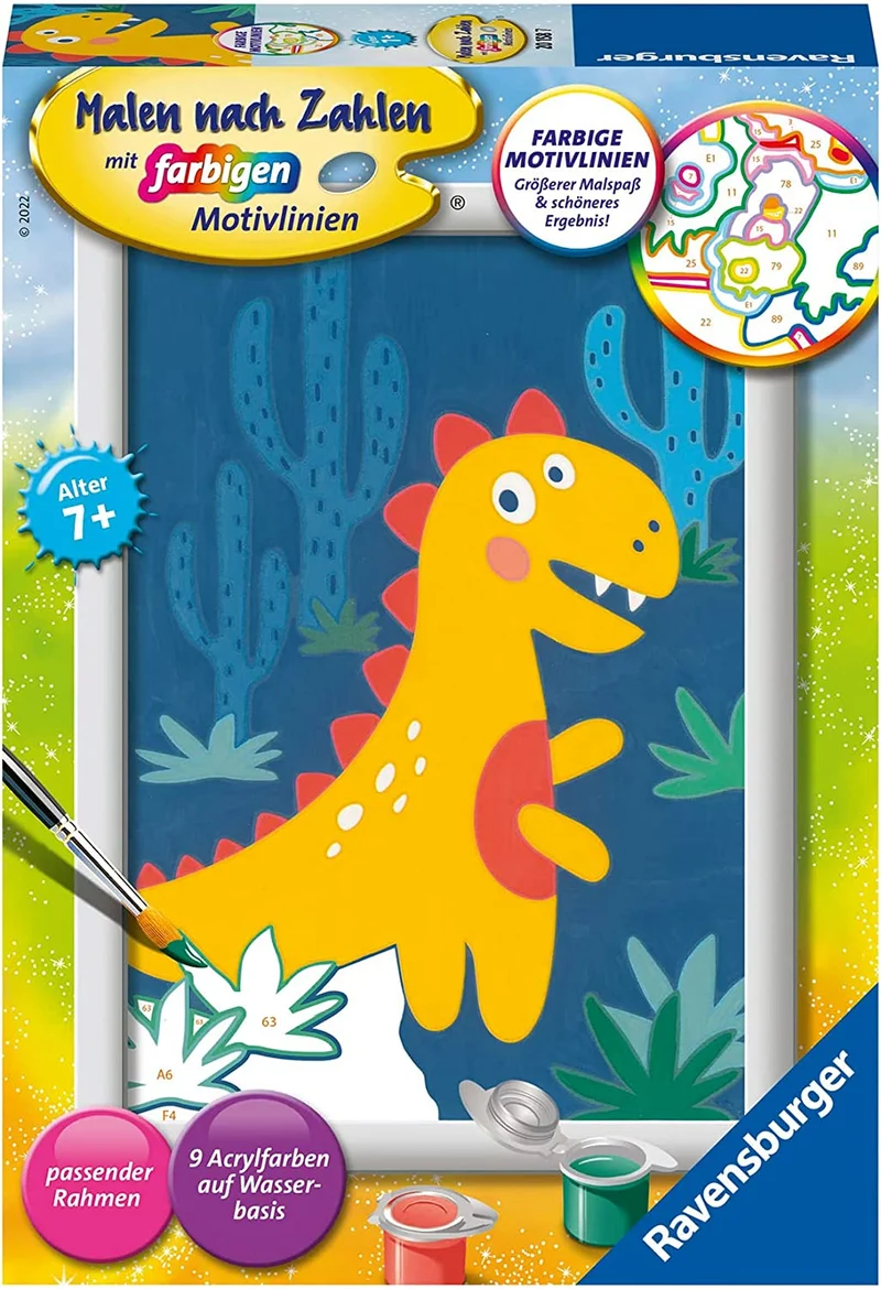 Malen nach Zahlen - Frecher Dinosaurier