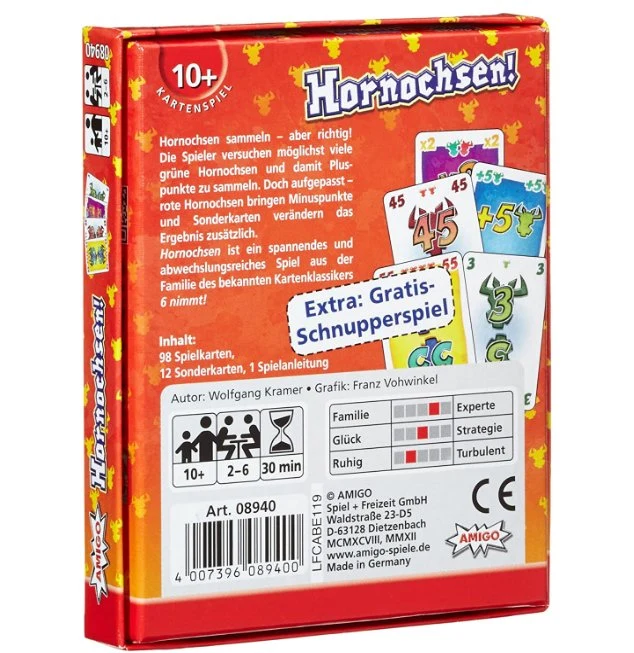 Hornochsen Kartenspiel – Strategisches Kartenspiel